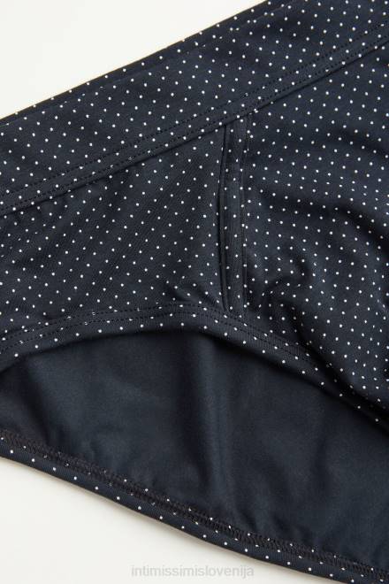 Intimissimi moški 364j-blu notte st.pois bianco spodnje perilo 2R8X5 naravne sveže bombažne hlačke supima z mikro pikami