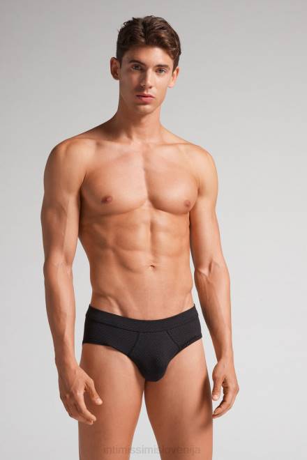 Intimissimi moški 365j-nero st.pois verde scuro spodnje perilo 2R8X17 naravne sveže bombažne hlačke supima z mikro pikami