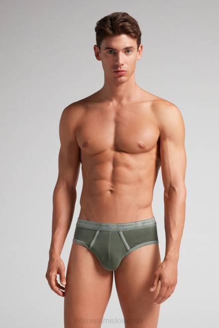 Intimissimi moški 393j-verde bosco del spodnje perilo 2R8X8 naravne sveže bombažne hlačke Supima z logotipom