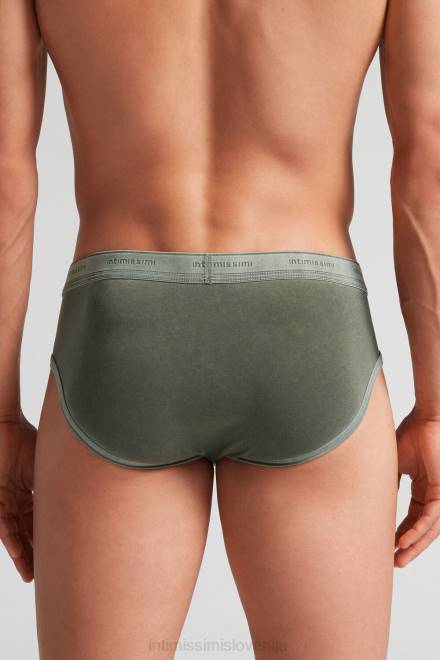 Intimissimi moški 393j-verde bosco del spodnje perilo 2R8X8 naravne sveže bombažne hlačke Supima z logotipom