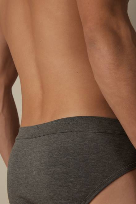 Intimissimi moški 5227-ogljeno siv melanž spodnje perilo 2R8X139 bombažne hlačke Supima