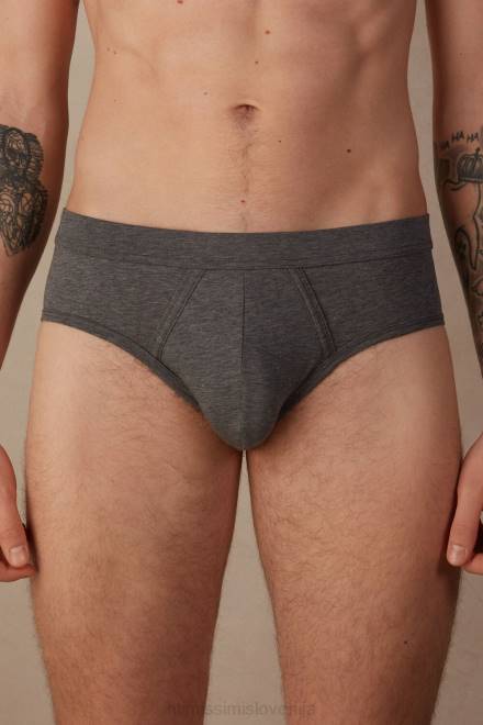 Intimissimi moški 5227-ogljeno siv melanž spodnje perilo 2R8X30 naravne sveže bombažne hlačke supima