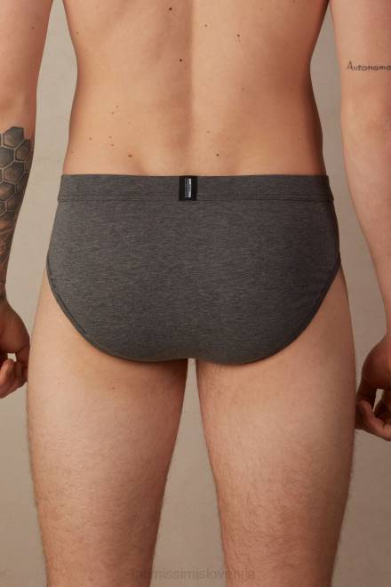 Intimissimi moški 5227-ogljeno siv melanž spodnje perilo 2R8X30 naravne sveže bombažne hlačke supima