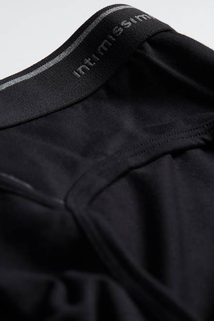 Intimissimi moški 7007-črna/ogljeno siva melanž spodnje perilo 2R8X121 supima bombažne spodnjice z vidno elastiko