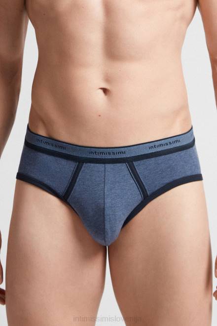 Intimissimi moški 845i-denim modra mešanica/polnočno modra spodnje perilo 2R8X86 raztegljive bombažne hlačke Supima z detajlom logotipa