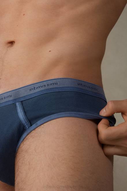 Intimissimi moški 864i-temno modra spodnje perilo 2R8X81 raztegljive bombažne hlačke supima, barvane za oblačila