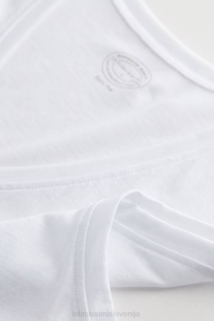 Intimissimi moški 001-bela oblačila 2R8X270 top iz bombažnega brezrokavnika s širokimi naramnicami