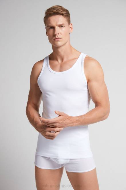Intimissimi moški 001-bela oblačila 2R8X271 majica brez rokavov z okroglim izrezom