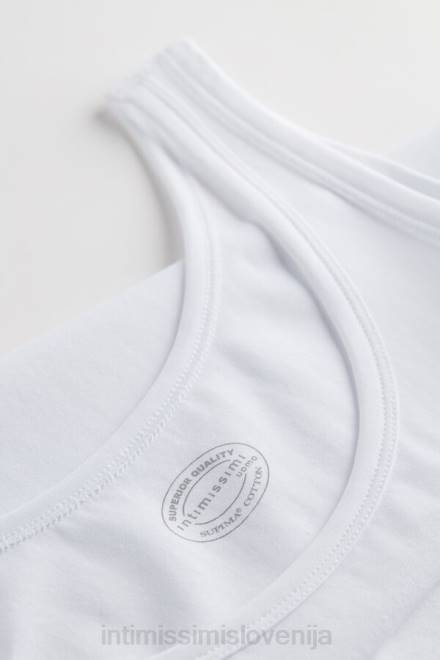 Intimissimi moški 001-bela oblačila 2R8X271 majica brez rokavov z okroglim izrezom