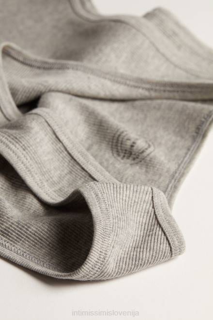 Intimissimi moški 031-svetlo siv melanž oblačila 2R8X242 rebrasti bombažni brezrokavnik supima