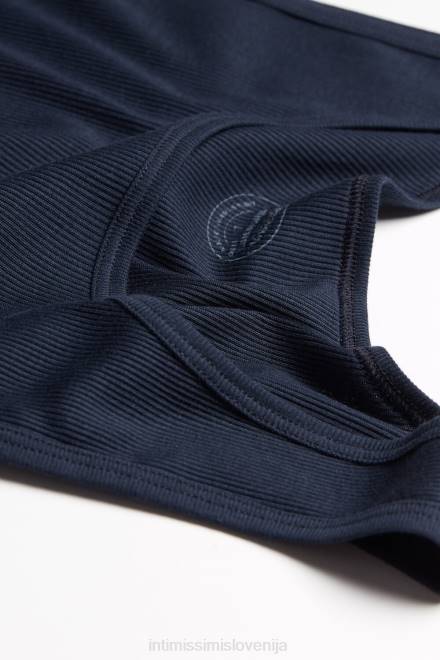 Intimissimi moški 800-polnočno modra oblačila 2R8X241 rebrasti bombažni brezrokavnik supima