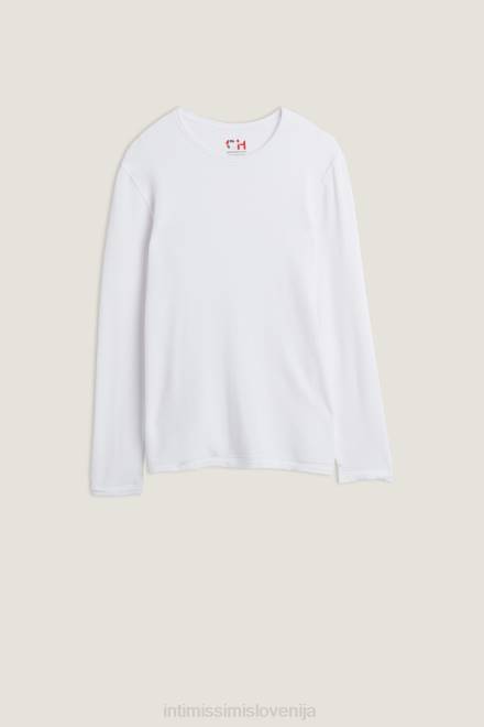 Intimissimi moški 001-bela oblačila 2R8X227 top z dolgimi rokavi iz modalnega kašmirja