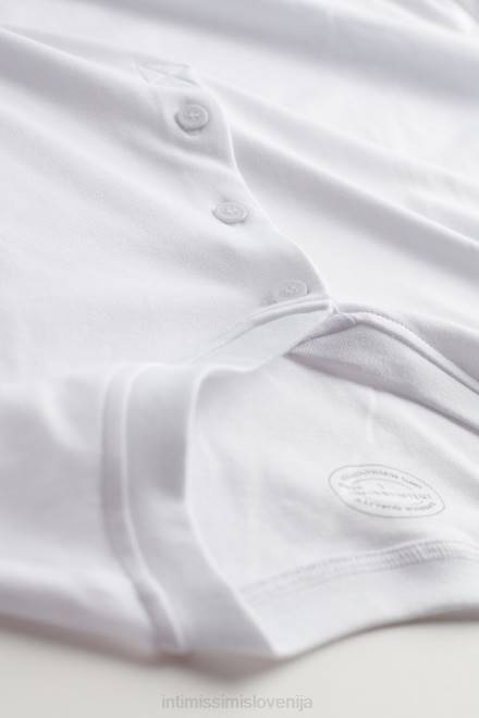 Intimissimi moški 001-bela oblačila 2R8X238 zgornji del z dolgimi rokavi v supima interlock