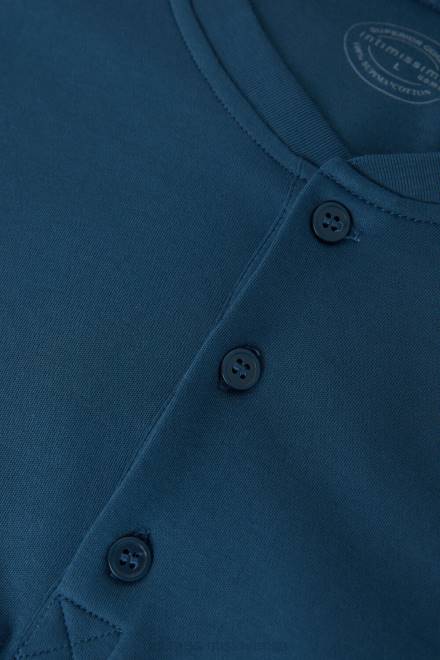 Intimissimi moški 202j-megleno modra oblačila 2R8X197 zgornji del z dolgimi rokavi v supima interlock