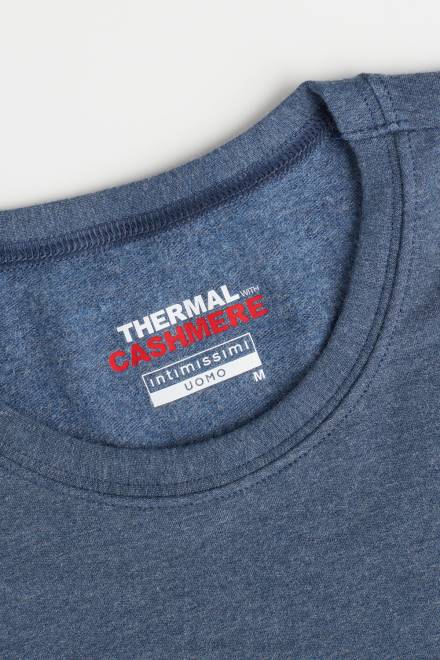 Intimissimi moški 5210-denim modra mešanica oblačila 2R8X201 top z dolgimi rokavi iz modalnega kašmirja