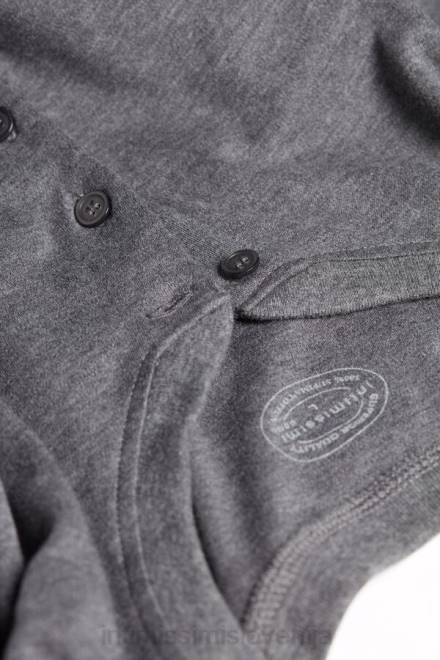 Intimissimi moški 5227-ogljeno siv melanž oblačila 2R8X258 zgornji del z dolgimi rokavi v supima interlock