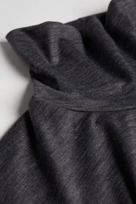 Intimissimi moški 7522-ogljeno siva mešanica oblačila 2R8X247 top iz merino volne z dolgimi rokavi in ​​visokim ovratnikom