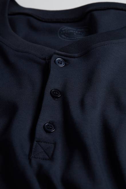 Intimissimi moški 800-polnočno modra oblačila 2R8X257 zgornji del z dolgimi rokavi v supima interlock