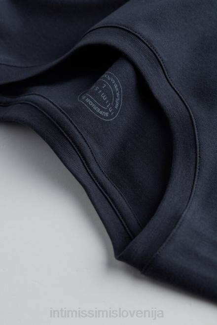 Intimissimi moški 800-polnočno modra oblačila 2R8X293 bombažna majica supima z dolgimi rokavi