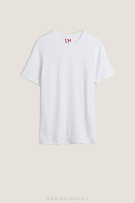 Intimissimi moški 001-bela oblačila 2R8X228 top s kratkimi rokavi iz modala in kašmirja