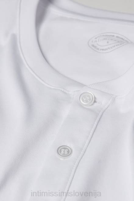 Intimissimi moški 001-bela oblačila 2R8X234 bombažna srajca s kratkimi rokavi Supima