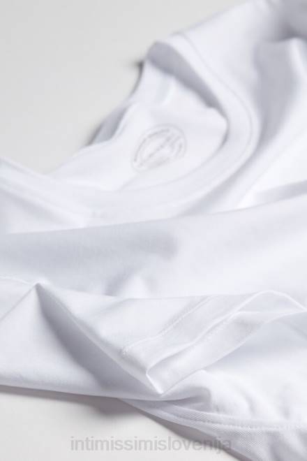 Intimissimi moški 001-bela oblačila 2R8X286 bombažna majica s kratkimi rokavi Supima