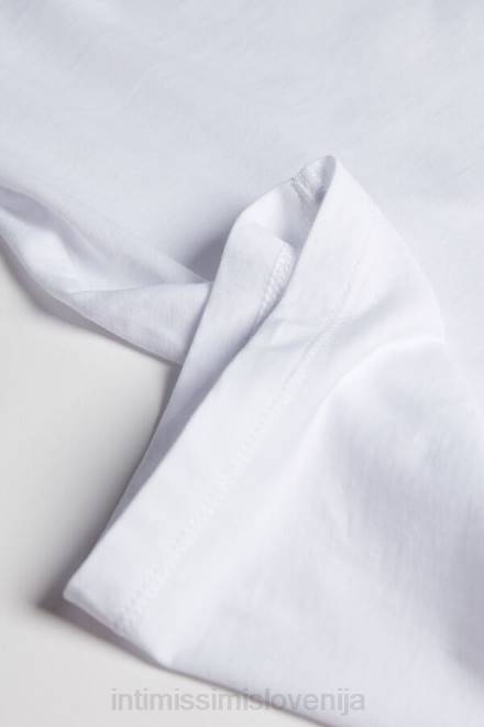 Intimissimi moški 001-bela oblačila 2R8X290 majica s kratkimi rokavi in ​​okroglim izrezom iz izjemno finega supima bombaža