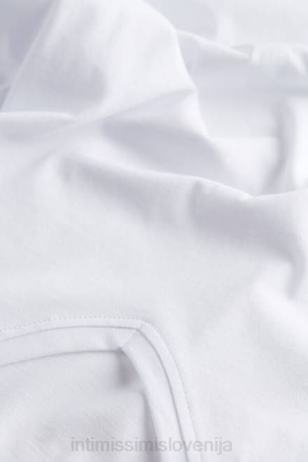 Intimissimi moški 001-bela oblačila 2R8X291 majica s kratkimi rokavi in ​​v-izrezom iz izjemno finega supima bombaža