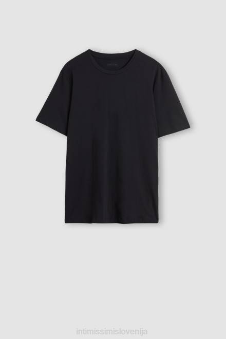 Intimissimi moški 019-črna oblačila 2R8X225 majica iz bombažnega jerseyja