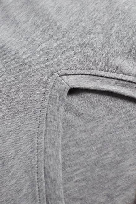 Intimissimi moški 031-svetlo siv melanž oblačila 2R8X284 bombažna majica s kratkimi rokavi Supima z v izrezom