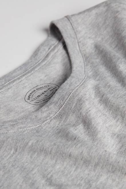 Intimissimi moški 031-svetlo siv melanž oblačila 2R8X318 majica s kratkimi rokavi in ​​okroglim izrezom iz supima bombaža