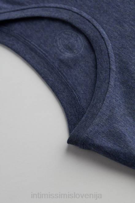 Intimissimi moški 5210-denim modra mešanica oblačila 2R8X267 bombažna majica s kratkimi rokavi Supima