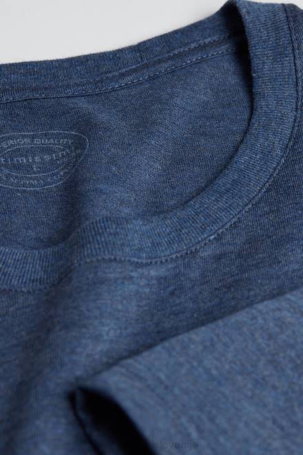 Intimissimi moški 5210-denim modra mešanica oblačila 2R8X317 majica s kratkimi rokavi in ​​okroglim izrezom iz supima bombaža