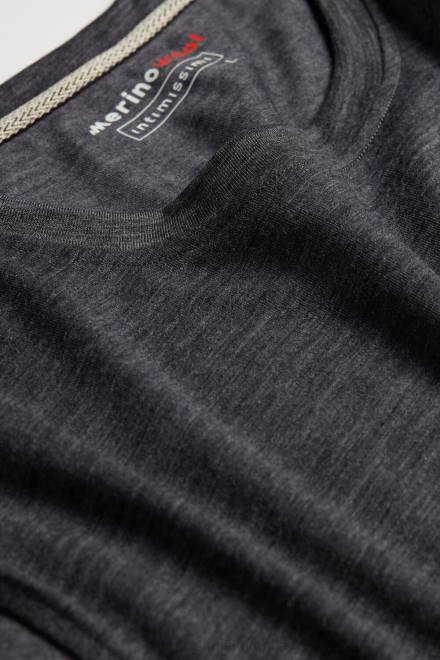 Intimissimi moški 7522-ogljeno siva mešanica oblačila 2R8X277 majica s kratkimi rokavi iz raztegljive merino volne