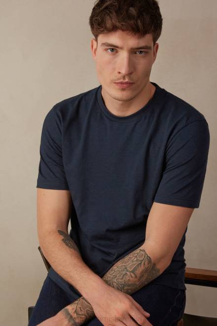 Intimissimi moški 800-polnočno modra oblačila 2R8X192 bombažna majica s kratkimi rokavi