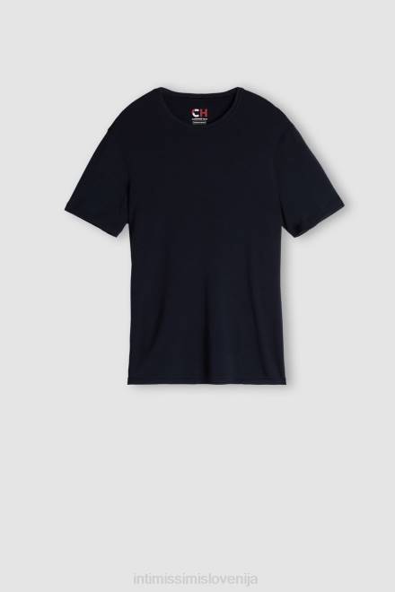 Intimissimi moški 800-polnočno modra oblačila 2R8X253 top s kratkimi rokavi iz modala in kašmirja