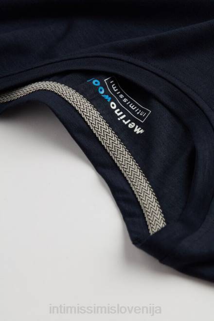 Intimissimi moški 800-polnočno modra oblačila 2R8X276 majica s kratkimi rokavi iz raztegljive merino volne