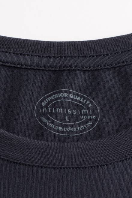 Intimissimi moški 800-polnočno modra oblačila 2R8X295 majica s kratkimi rokavi in ​​okroglim izrezom iz supima bombaža