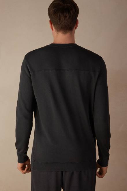 Intimissimi moški 762i-siva oblačila 2R8X186 sprana kolekcija jopica z okroglim izrezom