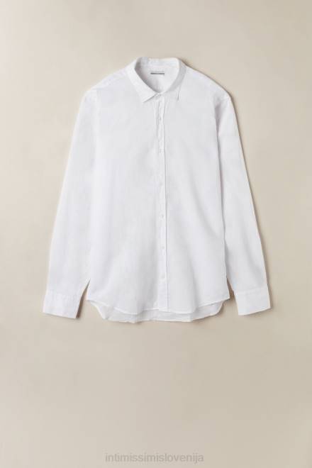 Intimissimi moški 001-bela oblačila 2R8X210 lanena in bombažna srajca