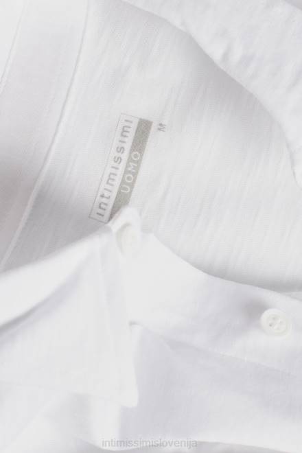 Intimissimi moški 001-bela oblačila 2R8X214 bombažna srajca z dolgimi rokavi