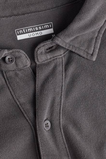 Intimissimi moški 042j-prano siva oblačila 2R8X205 sprana kolekcija bombažna pike srajca