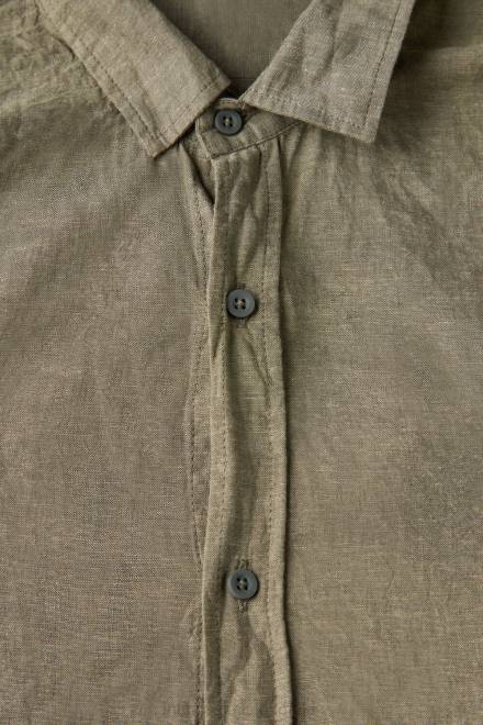 Intimissimi moški 289j-vojaško zelena oblačila 2R8X163 lanena in bombažna srajca