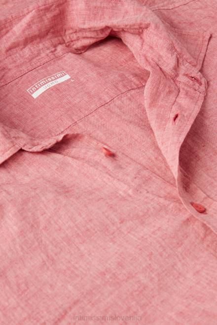 Intimissimi moški 290j-temno roza oblačila 2R8X159 lanena in bombažna srajca
