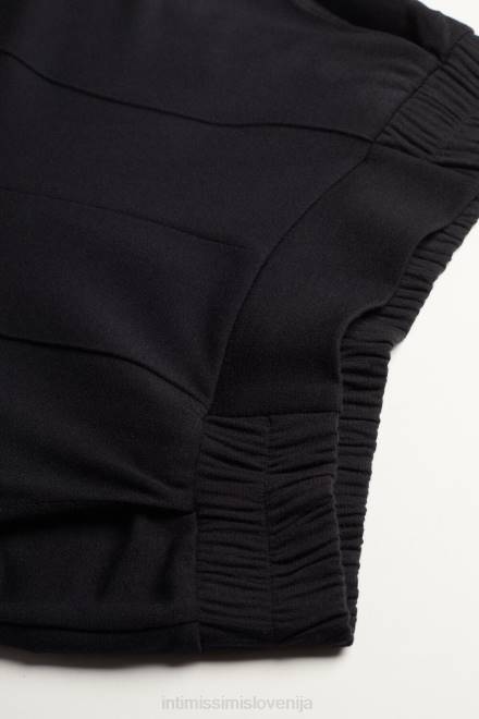 Intimissimi ženske 019-črna oblačila 2R8X1380 modalni flis s palazzo hlačami iz kašmirja