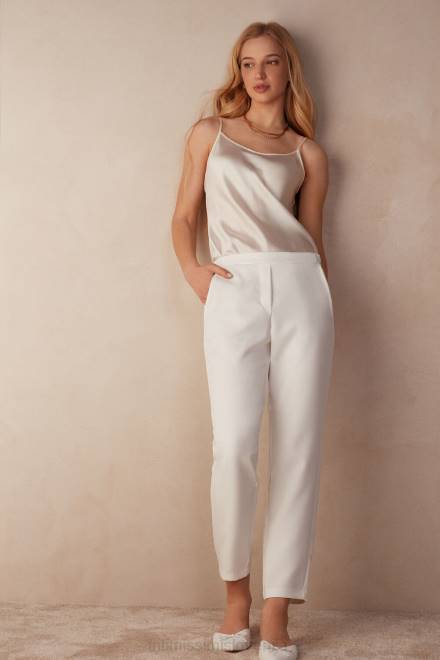 Intimissimi ženske 2127-prašno bela oblačila 2R8X1440 hlače z žepi