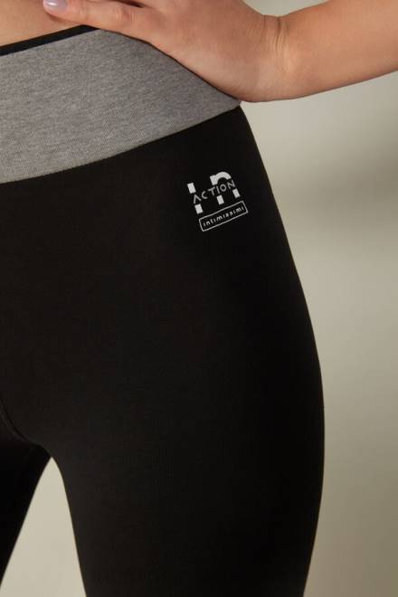 Intimissimi ženske 731i-črna/srednje siva melanž oblačila 2R8X1398 v akciji raztegljive pajkice iz organskega bombaža