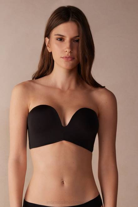 Intimissimi ženske 019-črna spodnje perilo 2R8X494 laura ultralahek bandeau modrček iz mikrovlaken