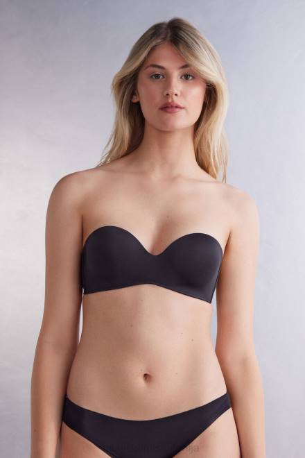 Intimissimi ženske 019-črna spodnje perilo 2R8X518 gioia ultralahek bandeau modrček iz mikrovlaken