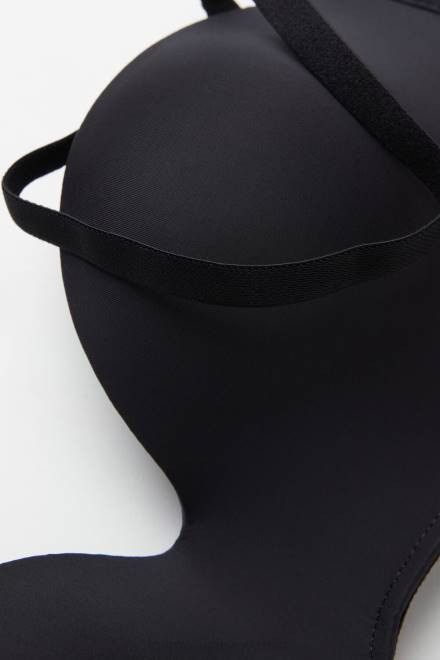 Intimissimi ženske 019-črna spodnje perilo 2R8X518 gioia ultralahek bandeau modrček iz mikrovlaken